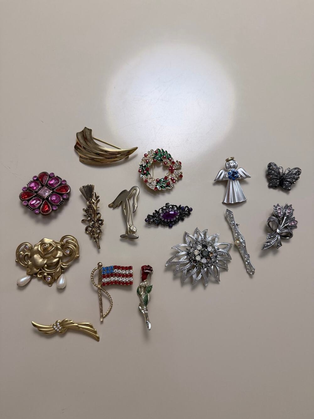 Vintage Brooch Lot 15 Pieces